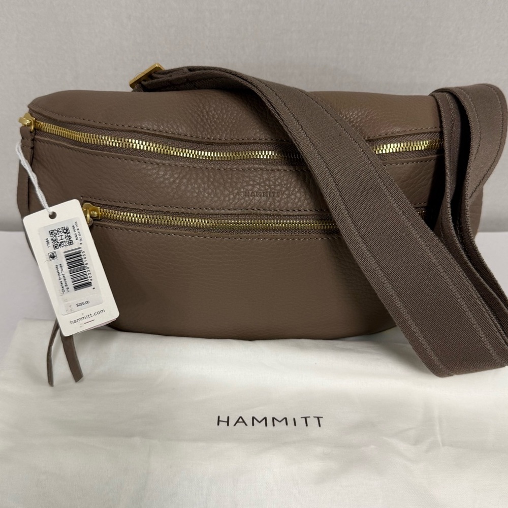 NWTS lHammitt Charles Crossbody | Sculpted Taupe​/​Brushed Gold | Lrg